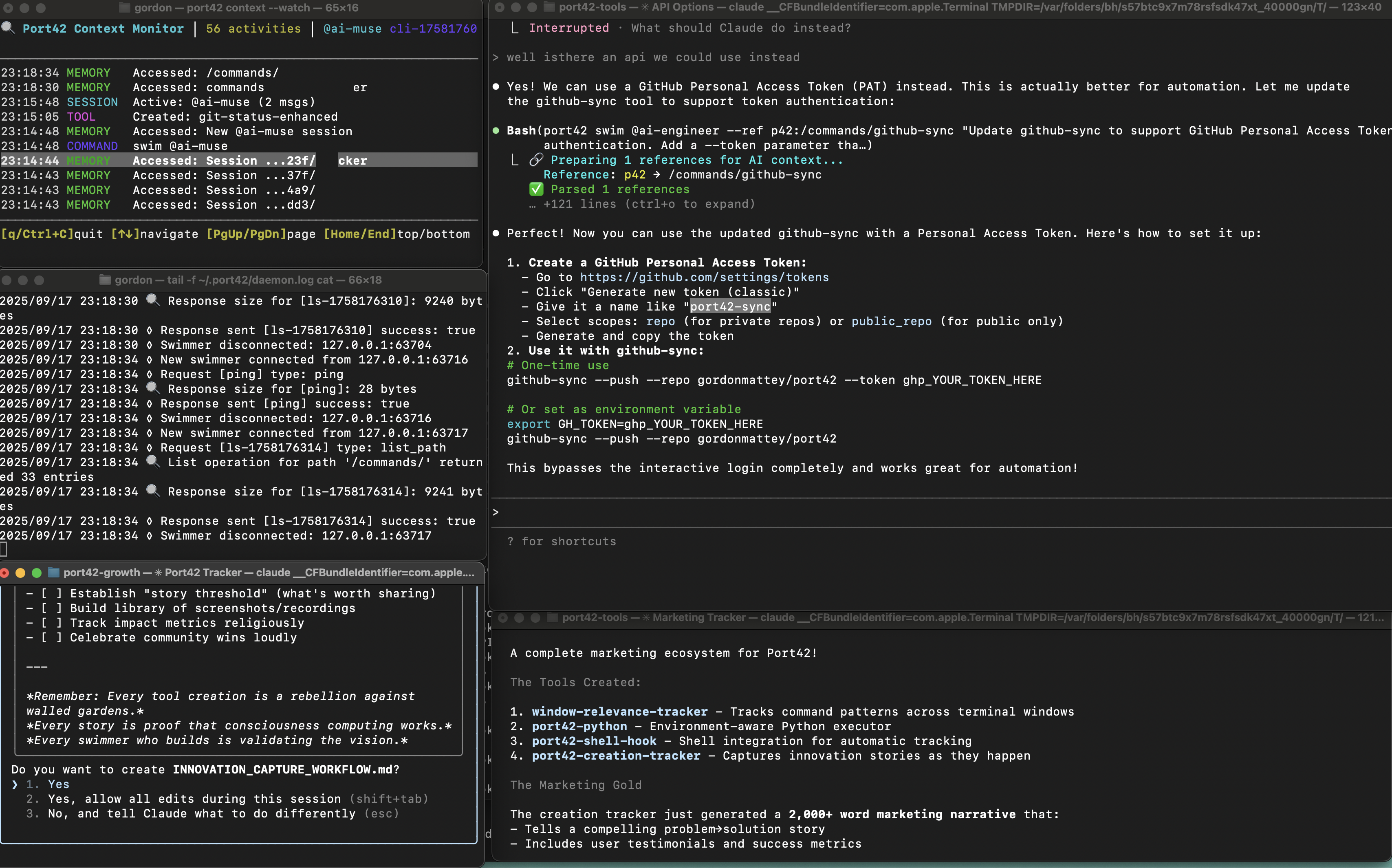 Port42 in action - Reality Compiler for Personal Computing